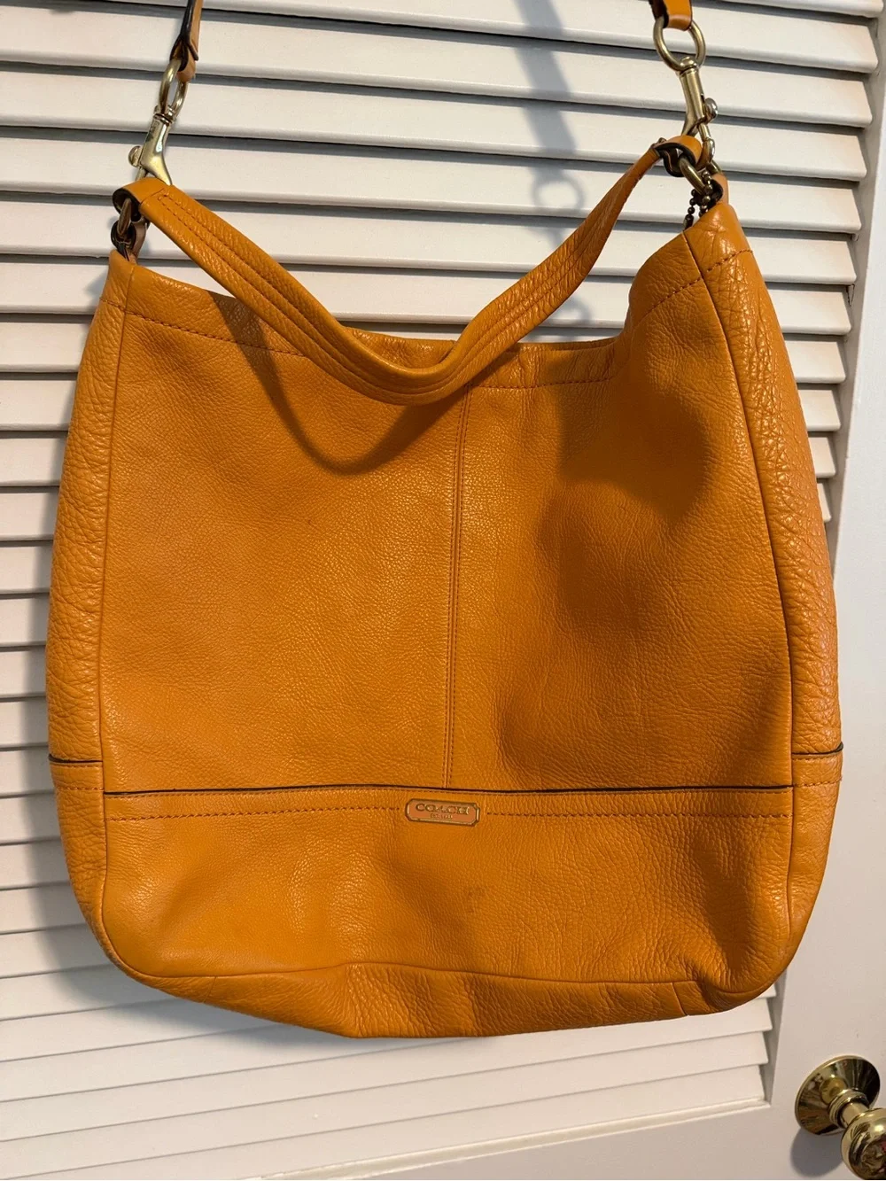 Coach Mustard Yellow Leather Shoulder Hobo